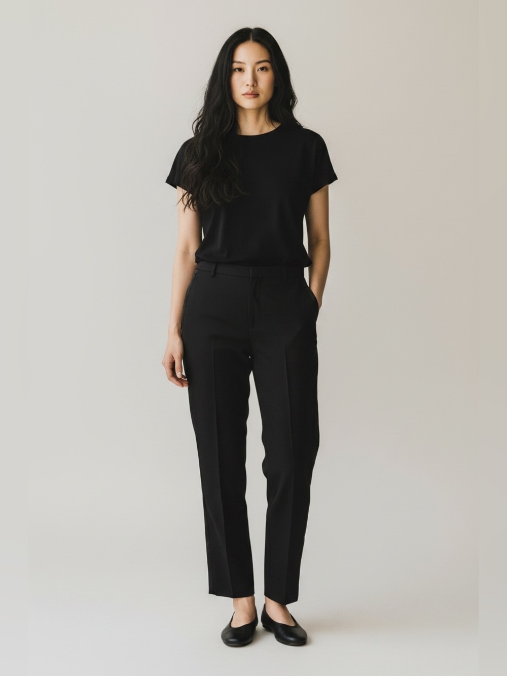 Narciso Rodriguez Black Tailored Straight-Leg Trousers